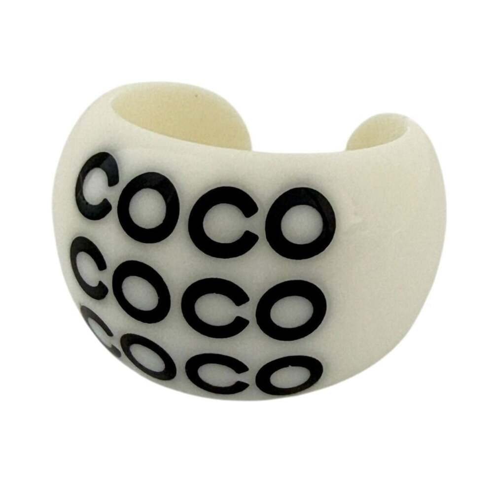 Chanel One Band Plastic Ring #256662C63B